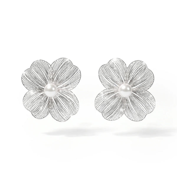 PAJURI Earrings Anti-Tarnish Wired Flower Statement
