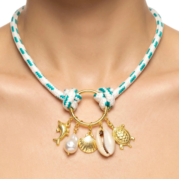 PAJURI Necklace Anti-Tarnish Nautical Charm Choker Set