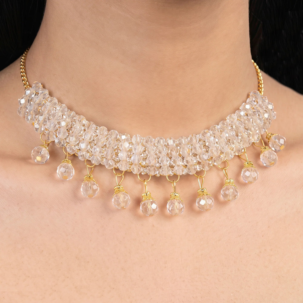 PAJURI Necklace Anti-Tarnish Crystal Bead Choker