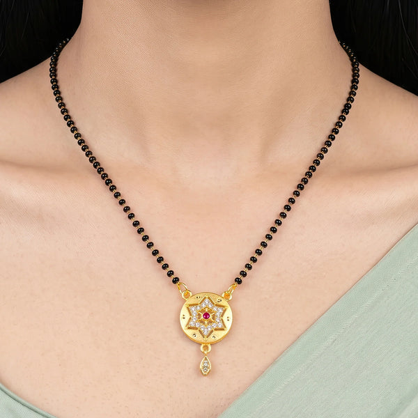 PAJURI Necklace Anti-Tarnish Star Crystal Mangalsutra
