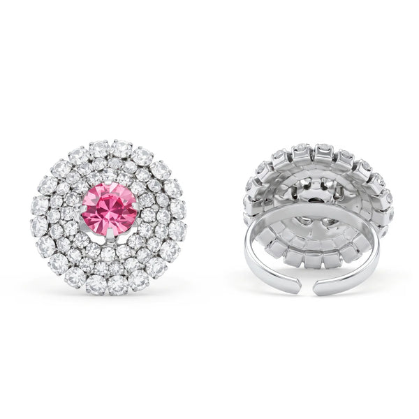 PAJURI Ring Anti-Tarnish Cocktail Crystal (Adjustable Size)