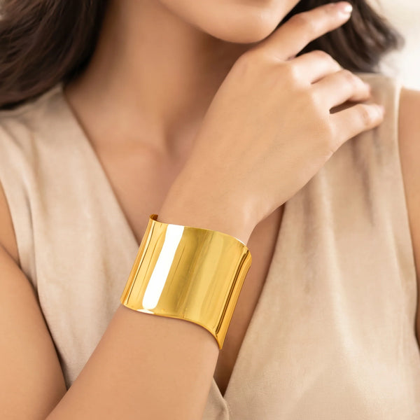 PAJURI Bracelet Anti-Tarnish Open Cuff (Adjustable Size)