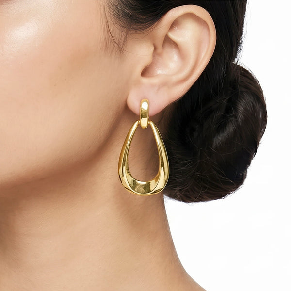 PAJURI Earrings Anti-Tarnish Open Teardrop Dangles