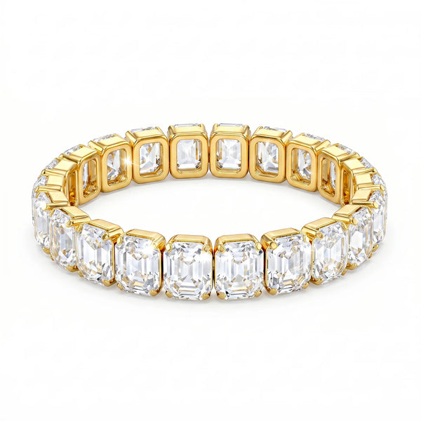 PAJURI Bracelet Anti-Tarnish White Crystal (Adjustable Size)
