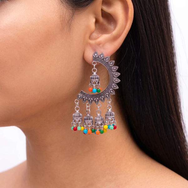 PAJURI Earrings Anti-Tarnish Oxidized Crescent Dangles