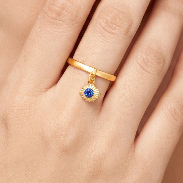 PAJURI Ring Anti-Tarnish Starburst Evil Eye (Adjustable Size)