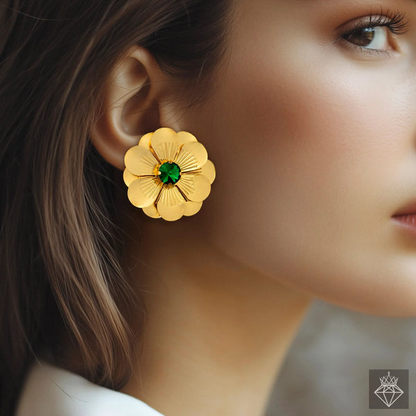 PAJURI Earrings Anti-Tarnish Daffodil Studs