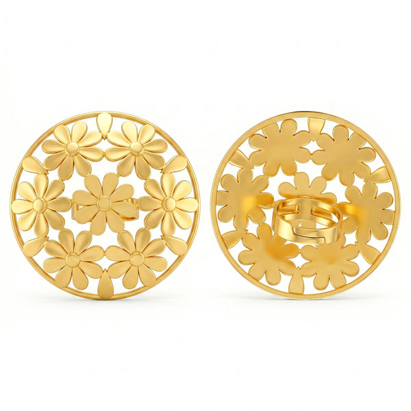 PAJURI Ring Anti-Tarnish Oversized Cutout Flower (Adjustable Size)