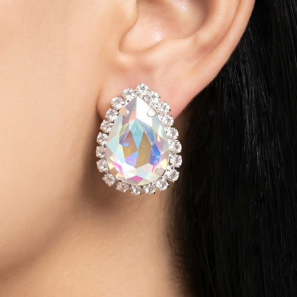 PAJURI Earrings Anti-Tarnish Iridescent Crystal Studs