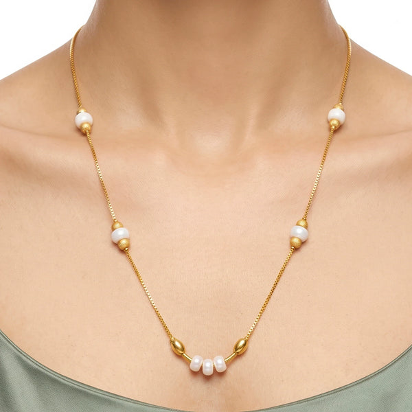 PAJURI  Necklace Anti-Tarnish White Bead Chain