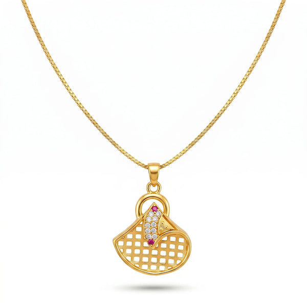 PAJURI Necklace Anti-Tarnish Fan Crystal Chain