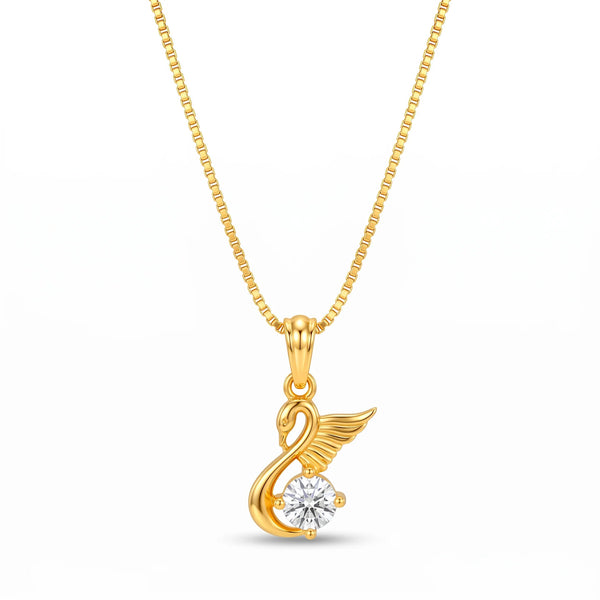 PAJURI Necklace Anti-Tarnish Swan Crystal Chain