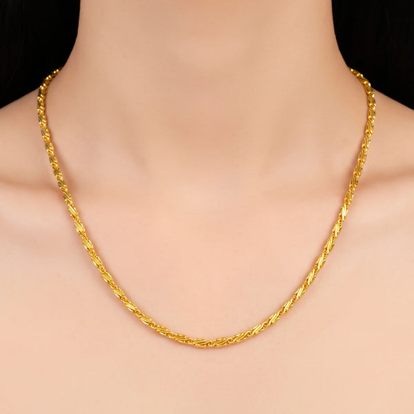 PAJURI Necklace Anti-Tarnish Textured Link Chain