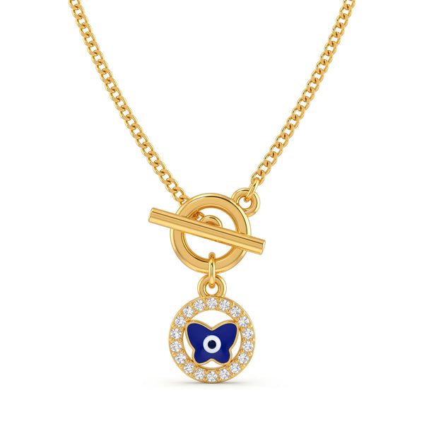 PAJURI Necklace Anti-Tarnish Gold Plated Chain With Evil Eye