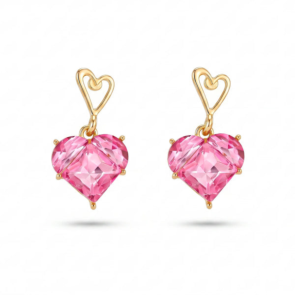 PAJURI Earrings Anti-Tarnish Illusion Set Mini Crystal Dangles