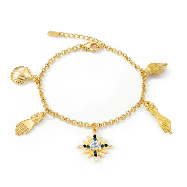 PAJURI Bracelet Anti-Tarnish Assorted Shell & Charm (Adjustable Size)