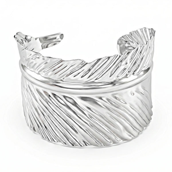 PAJURI Bracelet WaterAnti-Tarnish proof Silver Leaf Bangle (Adjustable Size)