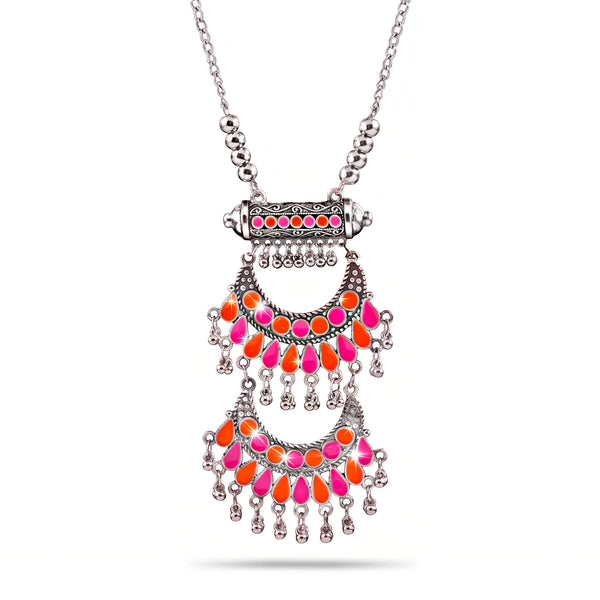 PAJURI Necklace Colorful Cadence:Enameled Ghungroo