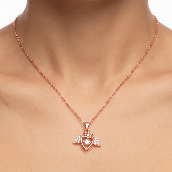 PAJURI Necklace Anti-Tarnish Dancing Heart Pendant