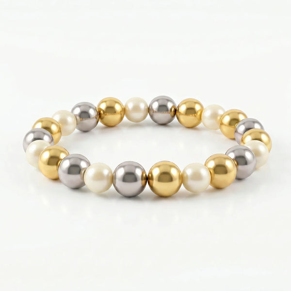 PAJURI  Bracelet Anti-Tarnish Dual-Tone Stretch (Adjustable Size)