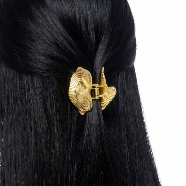 PAJURI Hair Claw Clip Anti-Tarnish Fan-Shaped Sculptural
