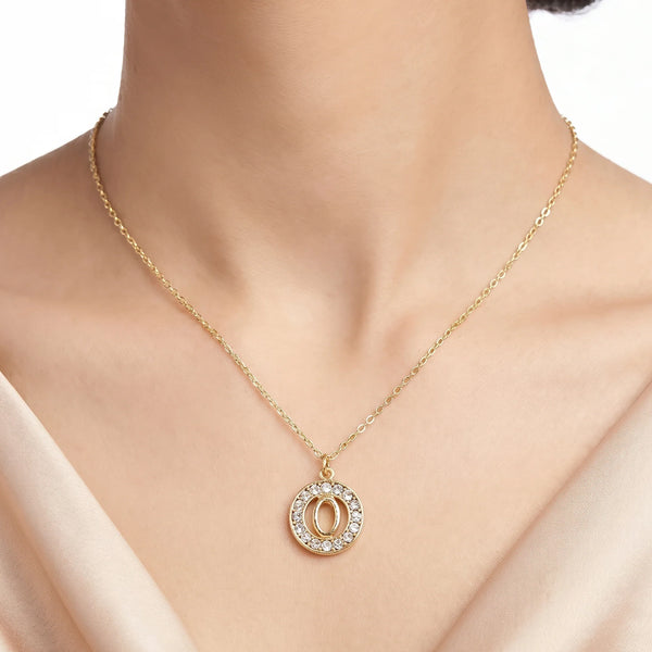 PAJURI Necklace Anti-Tarnish Minimalist Oval Crystal Pendant