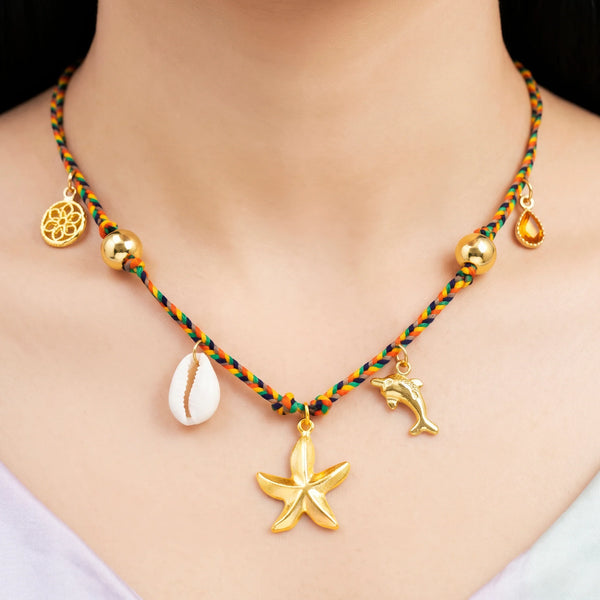PAJURI Necklace Anti-Tarnish Starfish Charm Cord