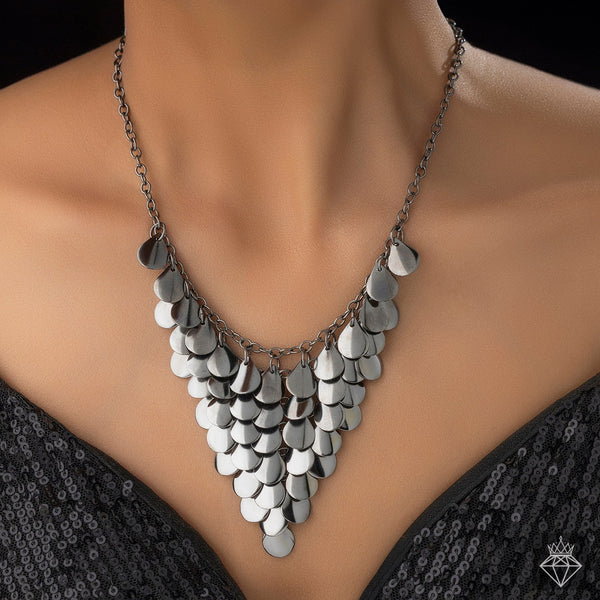 PAJURI Necklace Anti-Tarnish Drop Charm Statement Set