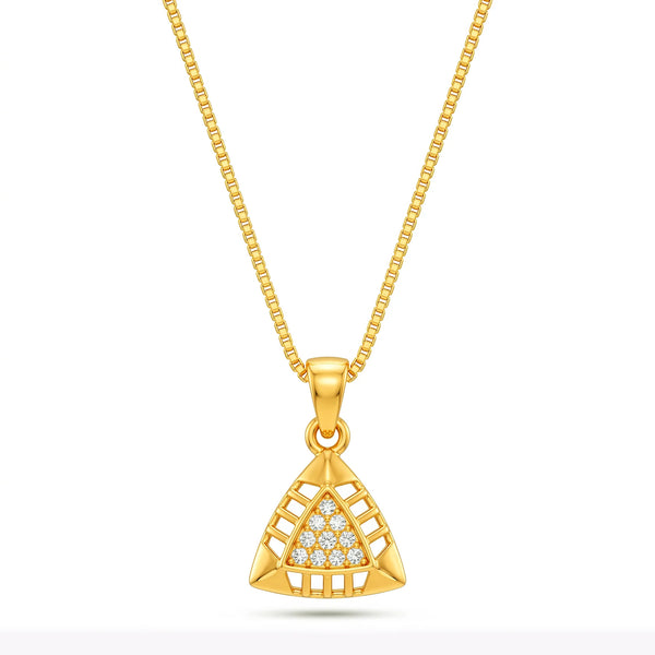 PAJURI Necklace Anti-Tarnish Triangle Crystal Chain