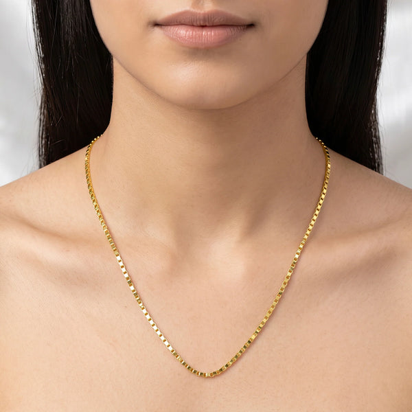 PAJURI  Necklace Anti-Tarnish Rectangular Link Chain