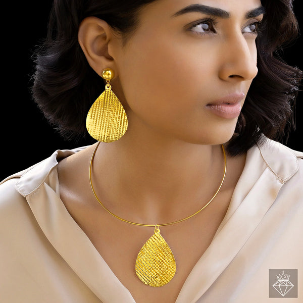 PAJURI Necklace Anti-Tarnish Set With Earrings