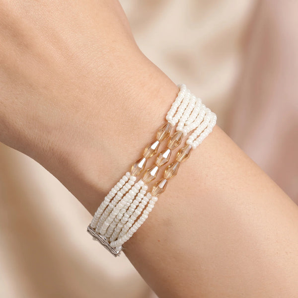 PAJURI Bracelet Anti-Tarnish Multi Seed Beads (Adjustable Size)