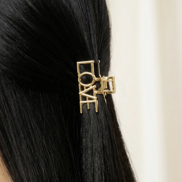 PAJURI Hair Claw Clip Anti-Tarnish Love Word