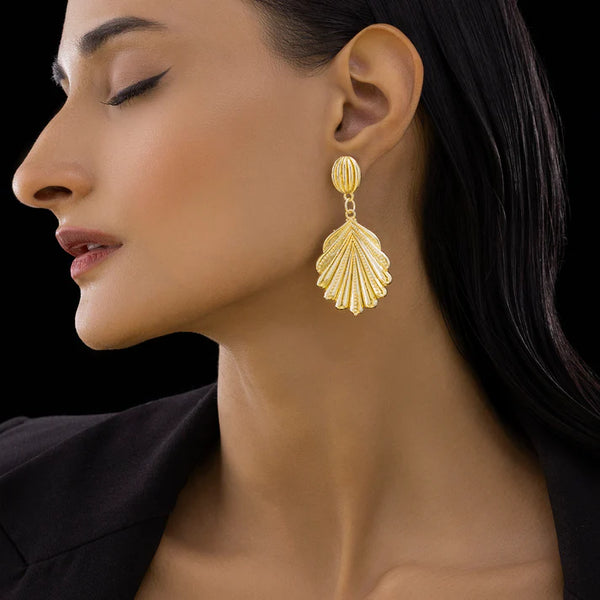 PAJURI Earrings Palm Leaf Danglers