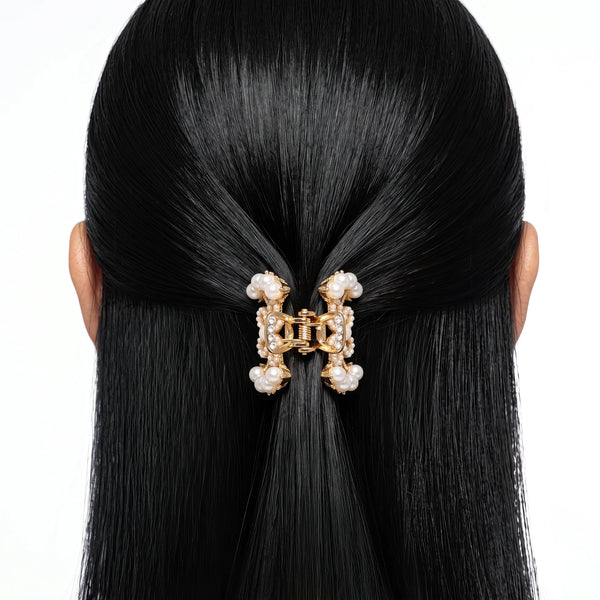 PAJURI Hair Claw Clip Anti-Tarnish Pearl Flower