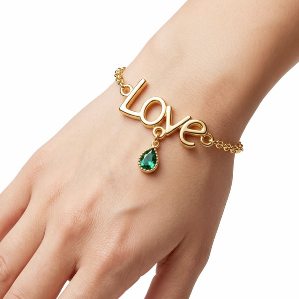 PAJURI Bracelet Anti-Tarnish Love Slider (Adjustable Size)
