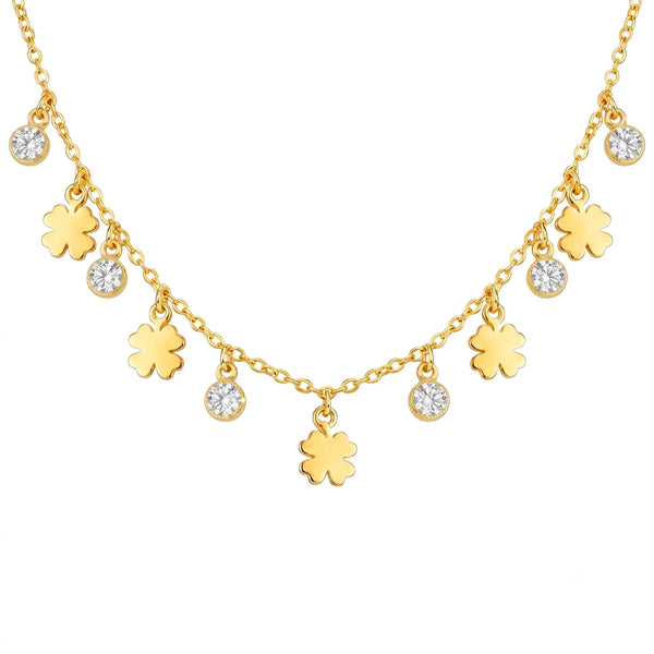 PAJURI Anti-Tarnish Gold Plated Charms Necklace Minimalist Design