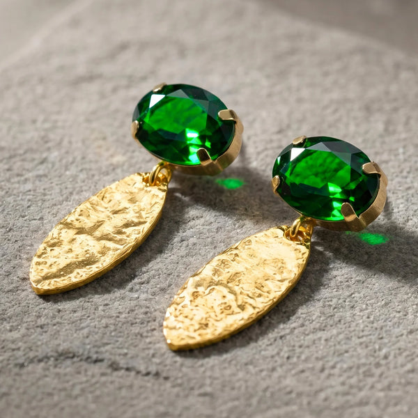 PAJURI Earrings Anti-Tarnish Marquise Crystal Dangles
