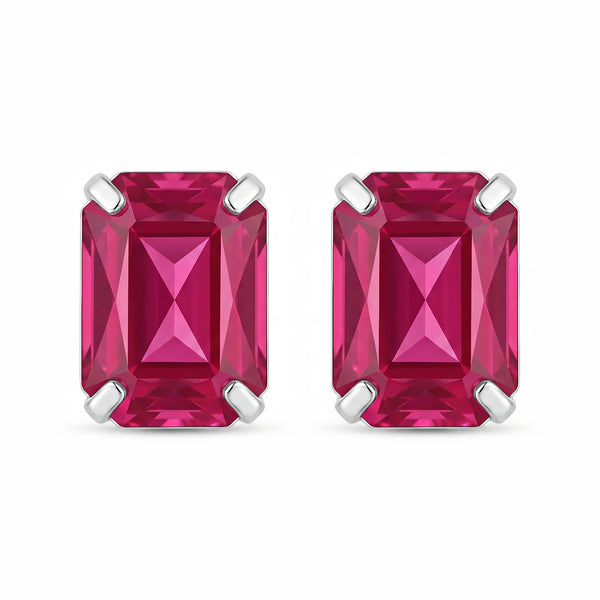 PAJURI Earrings Anti-Tarnish Fuchsia Pink Studs