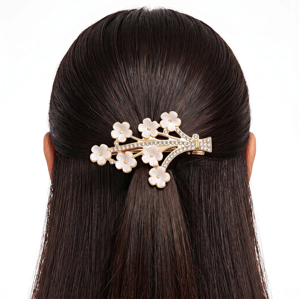 PAJURI Hair Clip Anti-Tarnish Pearl Blossom