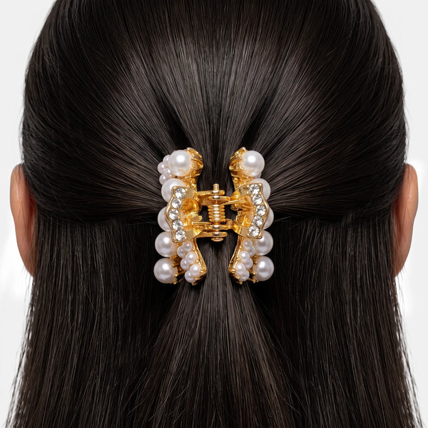 PAJURI Hair Claw Clip Anti-Tarnish Crystal Leaf