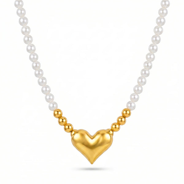 PAJURI Necklace Anti-Tarnish Golden Heart