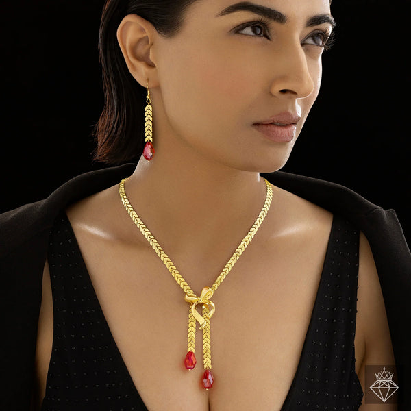 PAJURI Necklace Anti-Tarnish Set With Earrings