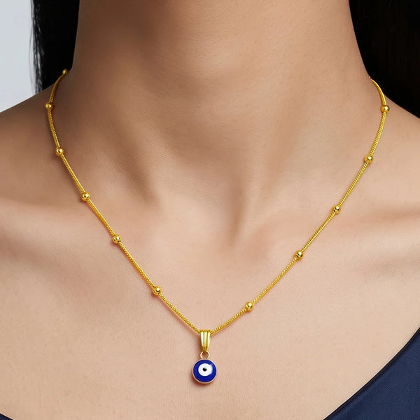 PAJURI Necklace Anti-Tarnish Satellite Evil Eye