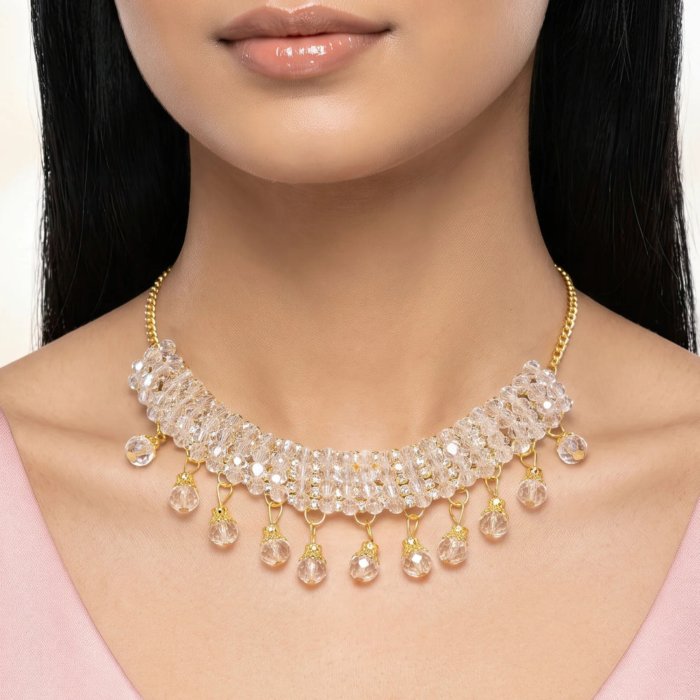 PAJURI Necklace Anti-Tarnish Crystal Bead Choker