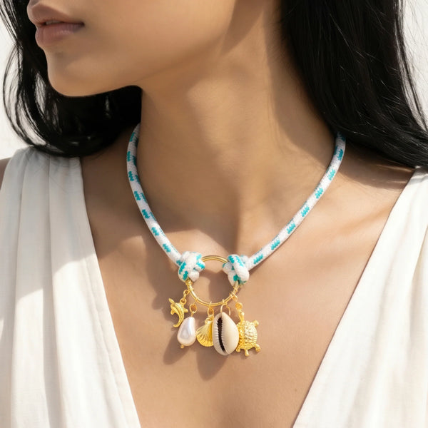 PAJURI Necklace Anti-Tarnish Nautical Charm Choker Set