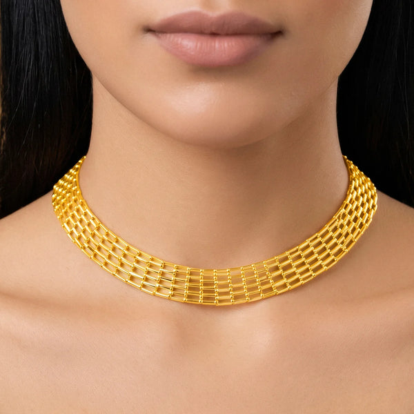 PAJURI Necklace Anti-Tarnish Golden Designer Statement Chain