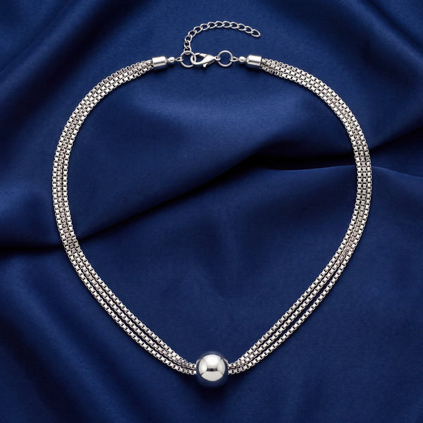 PAJURI Necklace Anti-Tarnish Silver Plated Box Chain
