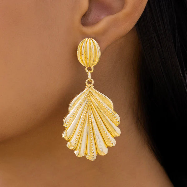 PAJURI Earrings Palm Leaf Danglers