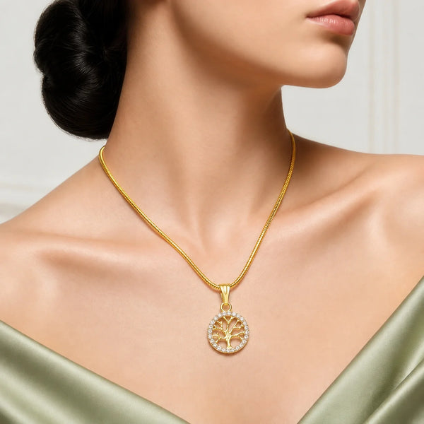 PAJURI Necklace Anti-Tarnish Good Fortune Tree Of Life